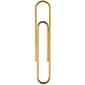 JAM Paper® Colored Jumbo Paper Clips, Large 2 Inch, Gold Paperclips, 2 Packs of 75 (21832060a)
