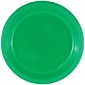 JAM Paper® Round Plastic Disposable Party Plates, Small, 7 Inch, Green, 200/Box (255328195b)