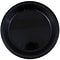 JAM Paper Round Plastic Disposable Party Plates, Black, 200/Box (9255320673b)