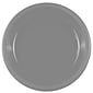 JAM Paper® Round Plastic Disposable Party Plates, Large, 10 1/4 Inch, Silver, 20/Pack(10255LPsl)