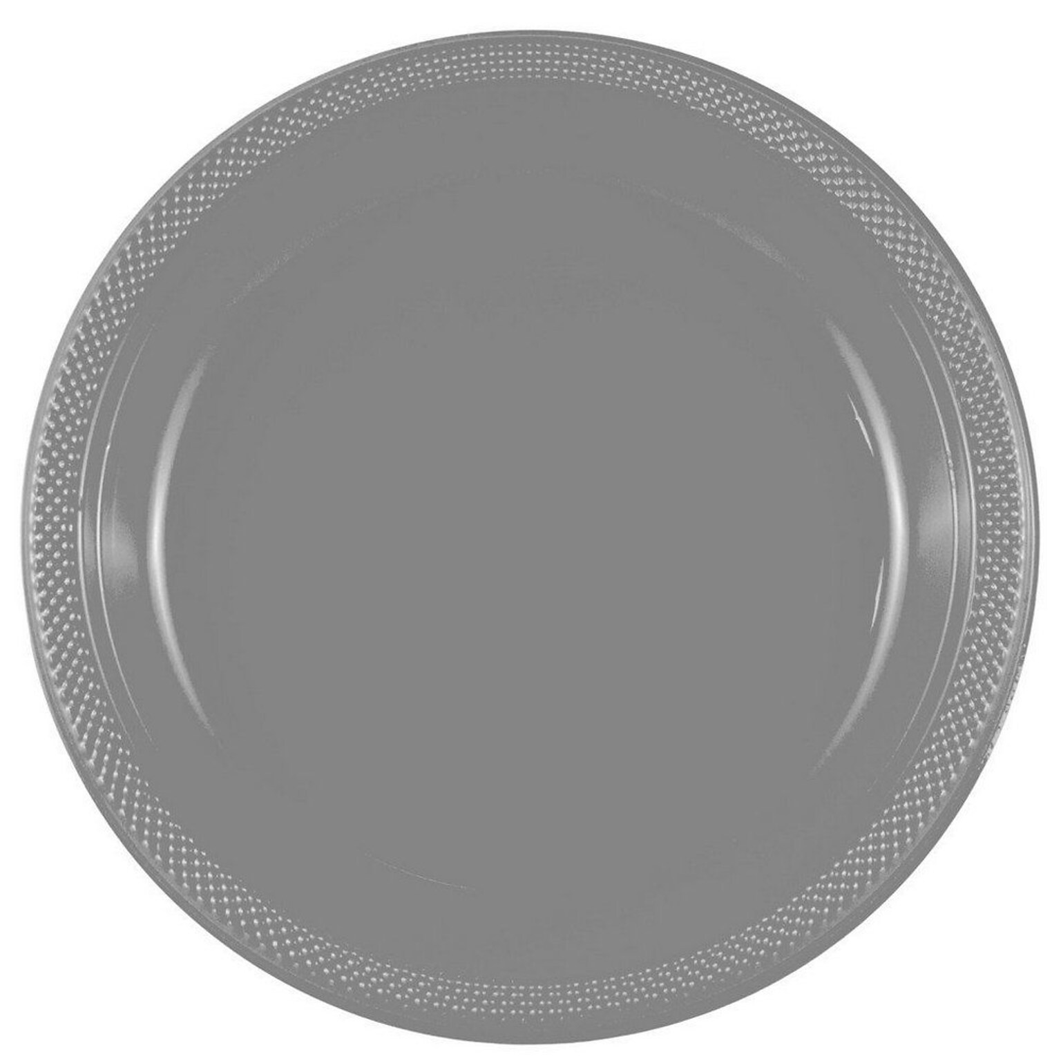 JAM Paper10 1/4 Plastic Plates, Silver, 20 Plates/Pack (10255LPsl)
