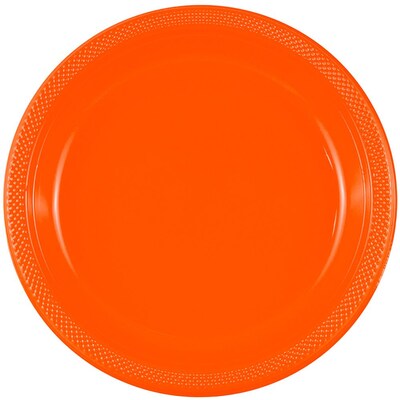 JAM Paper 9Plastic Plates, Orange, 200/Box (9255320687b)