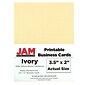 JAM Paper® Printable Business Cards, 2 x 3.5, Ivory, 100/pack (22130976)