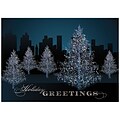 JAM Paper® Christmas Cards Set, City Treeline, 25/Pack (526M1116WB)