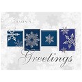 JAM Paper® Blank Christmas Cards Set, Snowflake Greeting Blocks, 25/Pack (526M1142WB)
