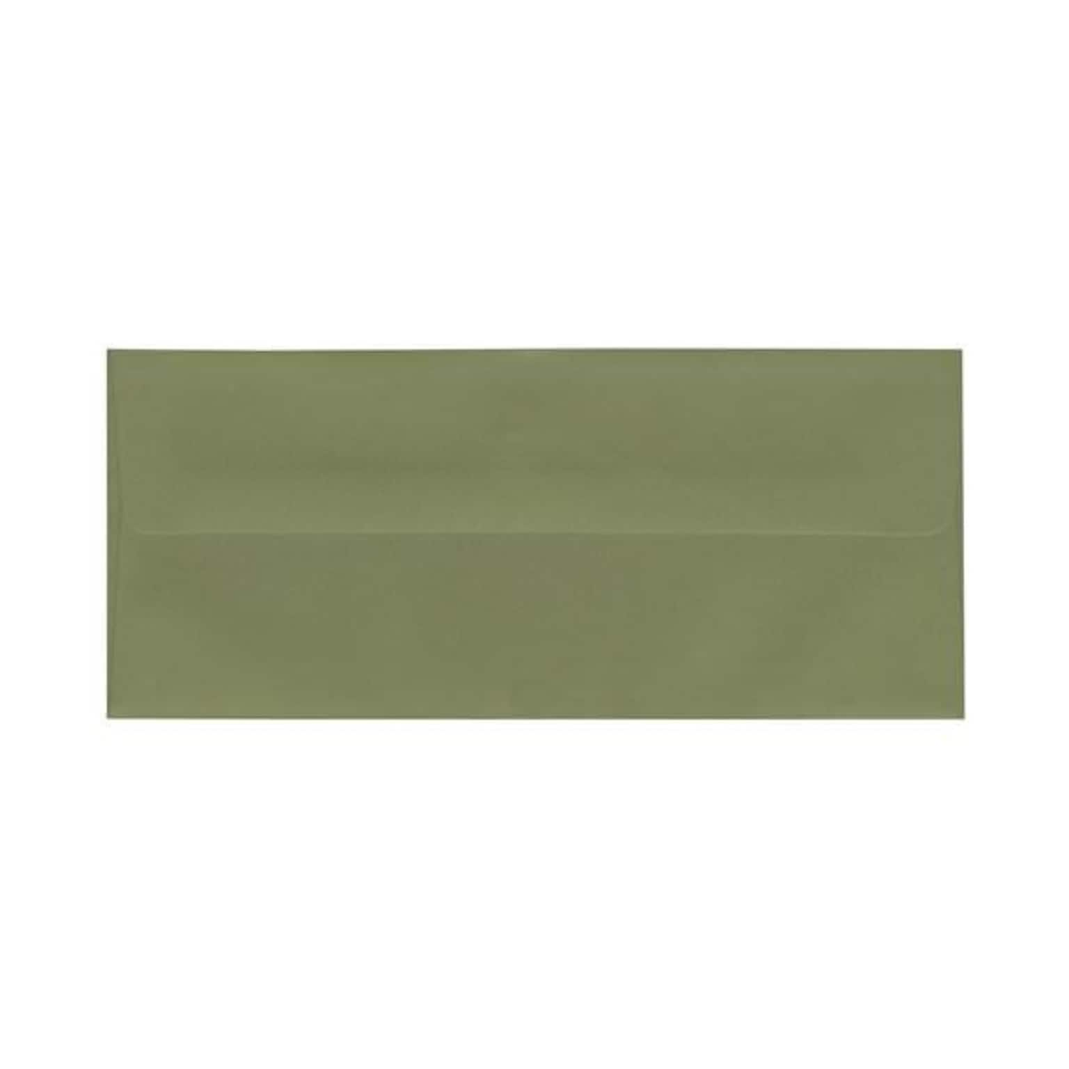 JAM Paper® #10 Business Envelopes, 4.125 x 9.5, Olive Green, Bulk 1000/Carton (21517101B)