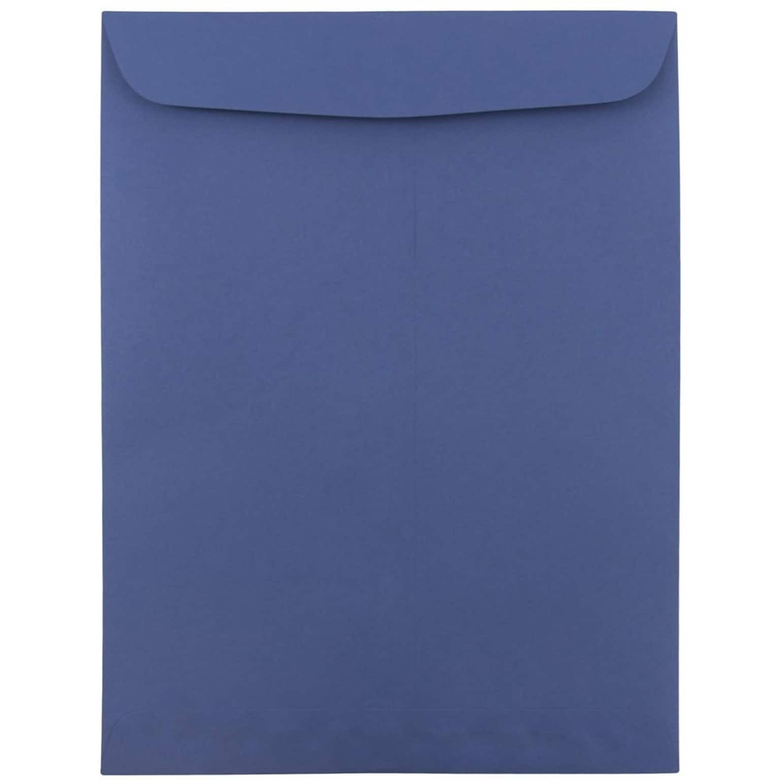 JAM Paper 9 x 12 Open End Catalog Envelopes, Presidential Blue, 100/Pack (263917110f)