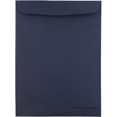 JAM Paper Open End Catalog Envelope, 9 x 12, Navy Blue, 50/Pack (51287431I)