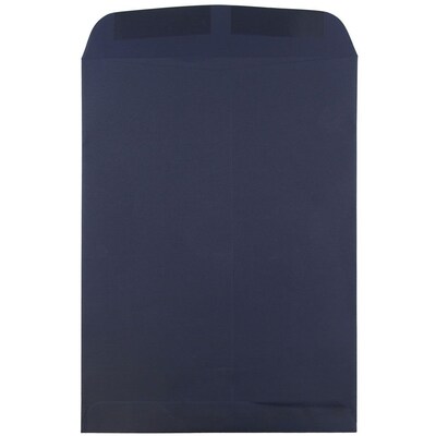 JAM Paper Open End Catalog Envelope, 9" x 12", Navy Blue, 50/Pack (51287431I)