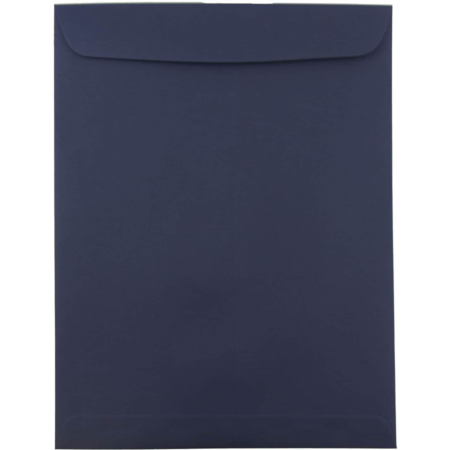 JAM Paper 10 x 13 Open End Catalog Envelopes, Navy Blue, 25/Pack (12828427a)