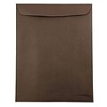 JAM Paper® 9 x 12 Open End Catalog Envelopes, Chocolate Brown Recycled, 10/Pack (21281604c4)
