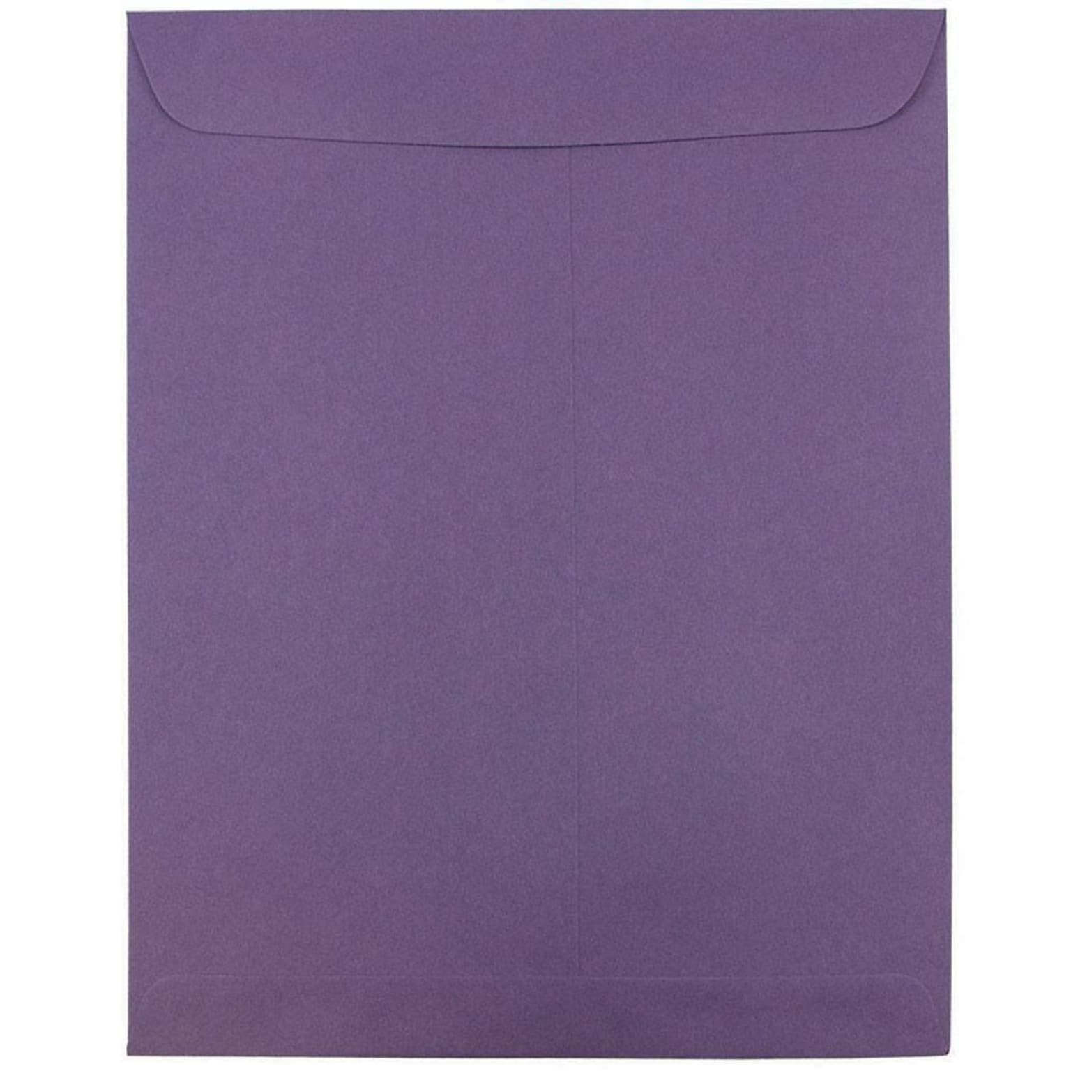 JAM Paper 10 x 13 Open End Catalog Envelopes, Dark Purple, 50/Pack (1287032i)