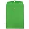 JAM Paper 10 x 13 Open End Catalog Colored Envelopes with Clasp Closure, Green Recycled, 50/Pack (87