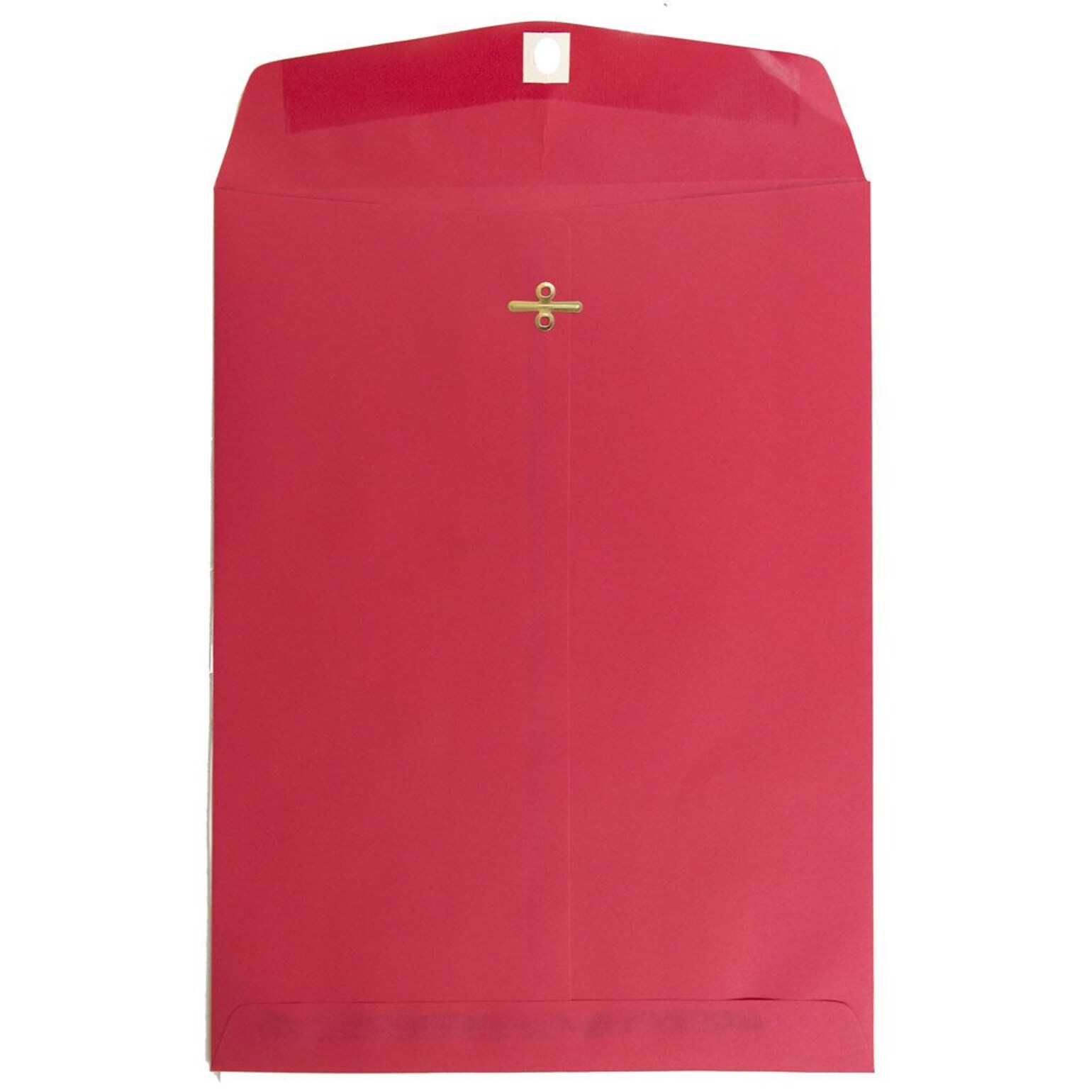 JAM Paper Envelopes with Clasp Closure, 9 x 12, Red Recycled, 50/Pack (7781I)