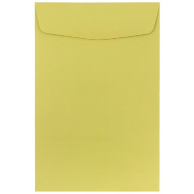 JAM Paper 6 x 9 Open End Catalog Envelopes, Chartreuse Green, 10/Pack (312815439c)