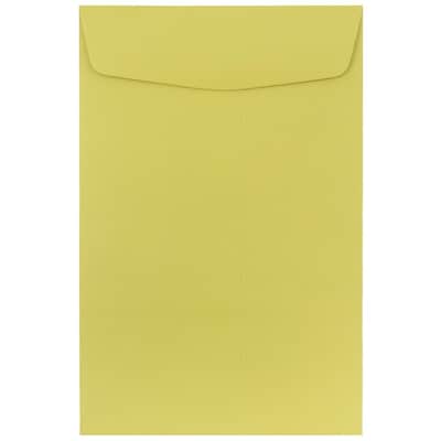 JAM Paper 6 x 9 Open End Catalog Envelopes, Chartreuse Green, 50/Pack (312815439fi)