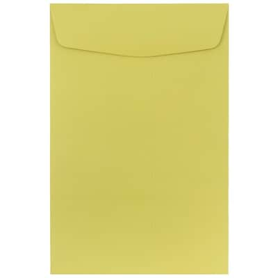 JAM Paper 6 x 9 Open End Catalog Envelopes, Chartreuse Green, 10/Pack (312815439c)