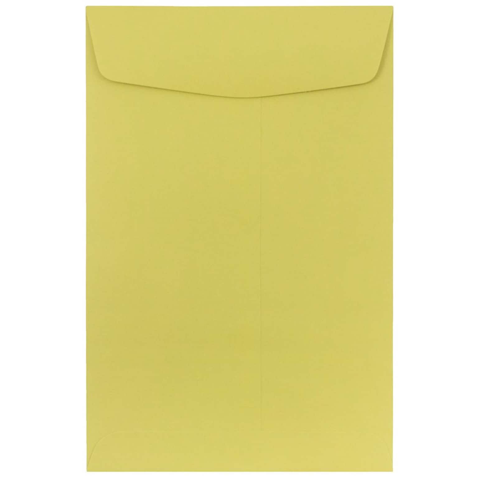 JAM Paper 6 x 9 Open End Catalog Envelopes, Chartreuse Green, 50/Pack (312815439fi)