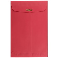 JAM Paper Open End Catalog Envelopes with Clasp Closure, 6 x 9, Red Recycled, 50/Pack (87881I)