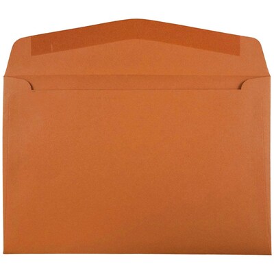 JAM Paper 6 x 9 Booklet Envelopes, Dark Orange, 25/Pack (3157496)