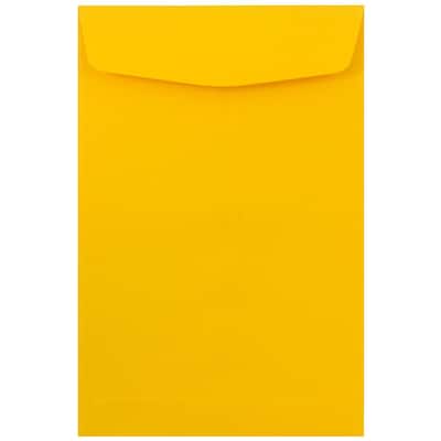 JAM Paper Open End Catalog Premium Envelopes, 6 x 9, Sunflower Yellow, 25/Pack (212815443)