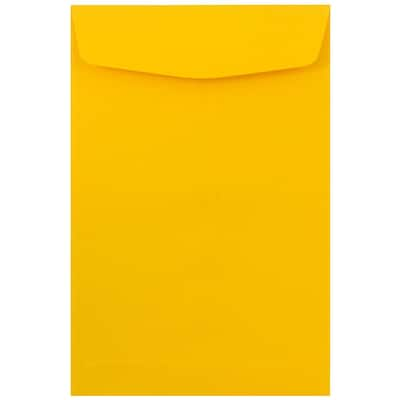 JAM Paper Open End Catalog Envelope, 6 x 9, Yellow, 100/Pack (212815443F)