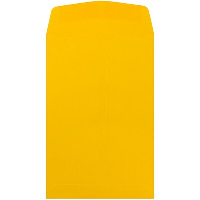 JAM Paper Open End Catalog Premium Envelopes, 6" x 9", Sunflower Yellow, 25/Pack (212815443)