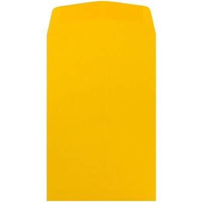 JAM Paper Open End Catalog Envelope, 6 x 9, Yellow, 100/Pack (212815443F)