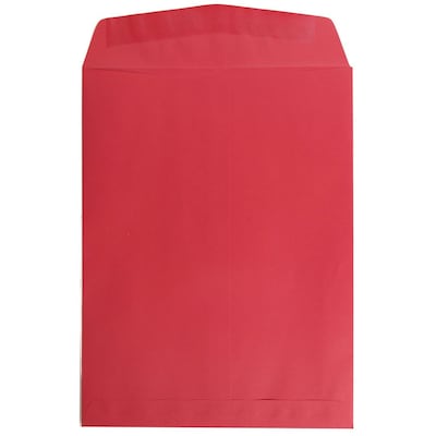 JAM Paper 9 x 12 Open End Catalog Colored Envelopes, Red Recycled, 25/Pack (80329a)