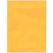 JAM Paper Open End Open End Catalog Envelope, 9 x 12, Yellow, 100/Pack (212816063F)