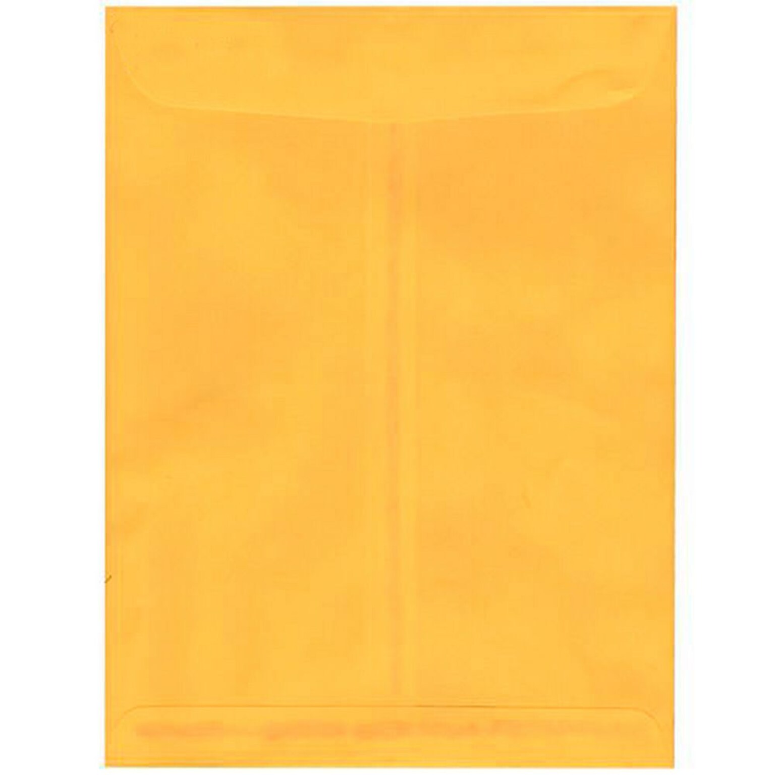 JAM Paper Open End Open End Catalog Envelope, 9 x 12, Yellow, 100/Pack (212816063F)