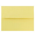 JAM Paper® A2 Colored Invitation Envelopes with Peel and Seal Closure, 4.375 x 5.75, Pastel Yellow, Bulk 1000/Carton (23132035)
