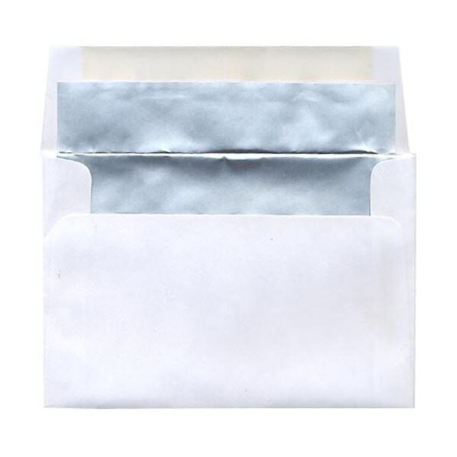 JAM Paper 4.625 x 6.75 Foil Lined Invitation Envelopes, White with Silver Matte Foil, 25/Pack (332411330)