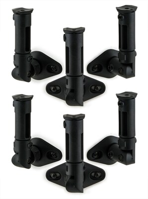 Mount-It! Surround Sound Satellite Speaker Wall or Ceiling Mount Brackets, 6 Pack (MI-SB206)