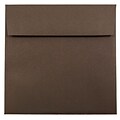 JAM Paper® 7.5 x 7.5 Square Invitation Envelopes, Chocolate Brown Recycled, Bulk 1000/Carton (227912749b)