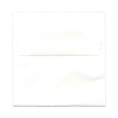 JAM Paper 5.5 x 5.5 Square Invitation Envelopes, White Semi Gloss, 100/Pack (02792259b)