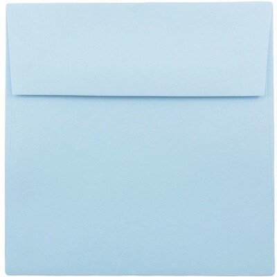 JAM Paper 7.5 x 7.5 Square Invitation Envelopes, Baby Blue, 25/Pack (21514973)