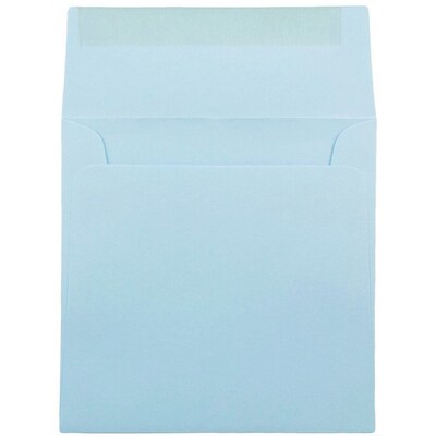 JAM Paper 7.5 x 7.5 Square Invitation Envelopes, Baby Blue, 25/Pack (21514973)