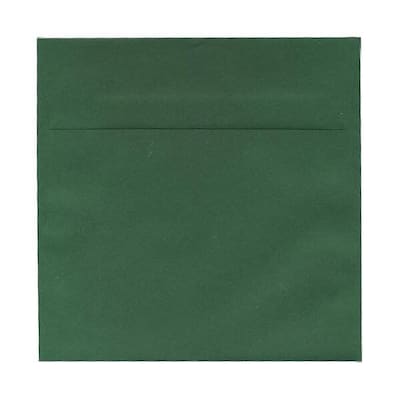 JAM Paper® 5.5 x 5.5 Square Invitation Envelopes, Dark Green, 25/Pack (21512717)