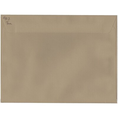 JAM Paper® 9 x 12 Booklet Envelopes, Tan Brown, 25/pack (2195216040)