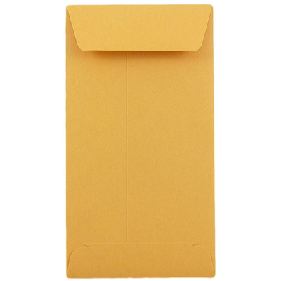 JAM Paper Business #7 Coin Envelopes, 3 1/2 x 6 1/2, Brown Kraft, 100/Pack (95125D)