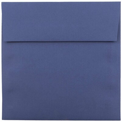 JAM Paper 6.5 x 6.5 Square Invitation Envelopes, Presidential Blue, 25/Pack (263917218)