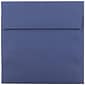 JAM Paper 6.5 x 6.5 Square Invitation Envelopes, Presidential Blue, 25/Pack (263917218)