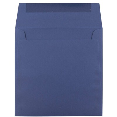 JAM Paper 6.5 x 6.5 Square Invitation Envelopes, Presidential Blue, 25/Pack (263917218)