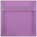 JAM Paper® 6.5 x 6.5 Square Translucent Vellum Invitation Envelopes, Lilac Purple, 50/Pack (241332378i)