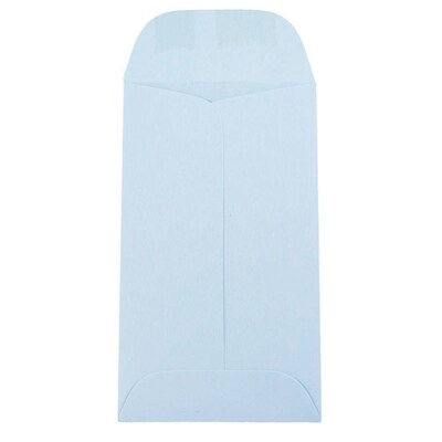 JAM Paper® #3 Coin Business Envelopes, 2.5 x 4.25, Baby Blue, 50/Pack (356730542i)