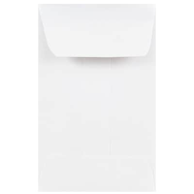 JAM Paper #1 Coin Envelope, 2 1/4 x 3 1/2, White with Gold Lining, 25/Pack (122326658A)