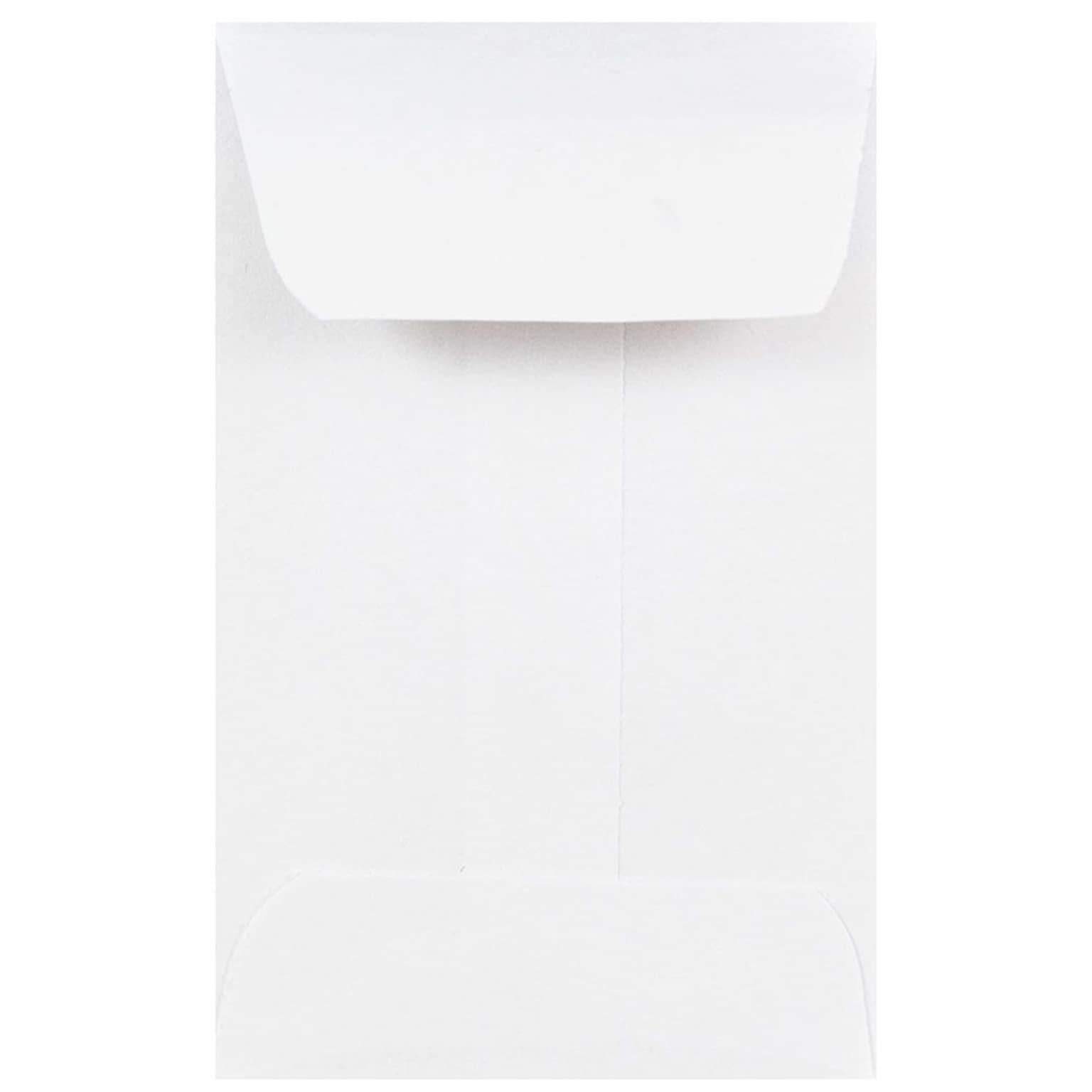 JAM Paper #1 Coin Envelope, 2 1/4 x 3 1/2, White with Gold Lining, 25/Pack (122326658A)