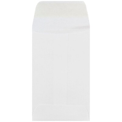 JAM Paper #1 Coin Envelope, 2 1/4 x 3 1/2, White with Gold Lining, 25/Pack (122326658A)