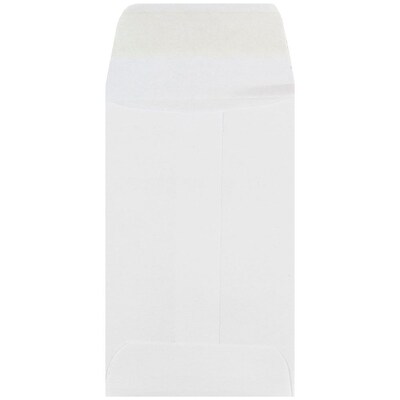 JAM Paper #1 Coin Envelope, 2 1/4" x 3 1/2", White with Gold Lining, 25/Pack (122326658A)